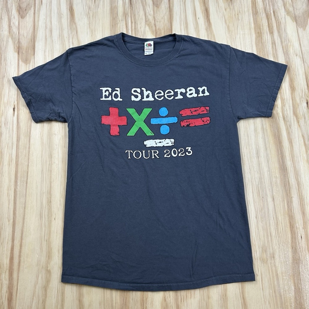 Ed Sheeran 2023 Tour Women's Medium Gray T Shirt Short Sleeve Concert Music